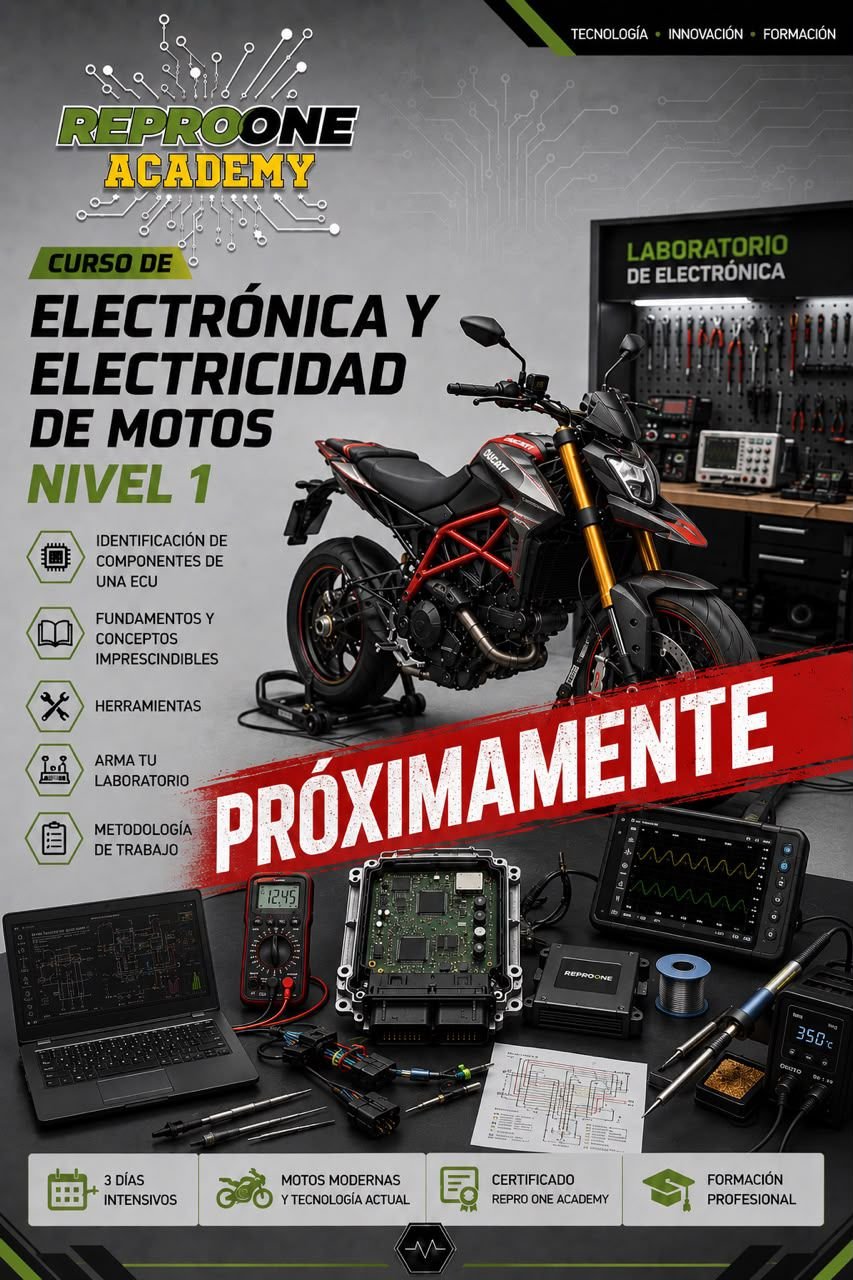 Flyer de electrónica y electricidad de motos